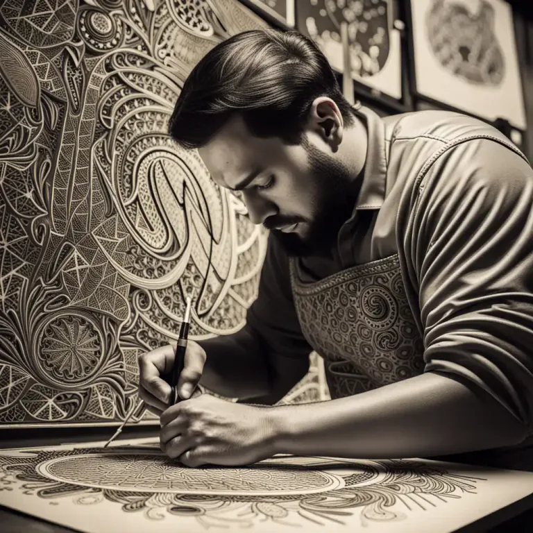 Visual representation of "graphic" - Relating to the visual arts, especially involving drawing, engraving, or lettering