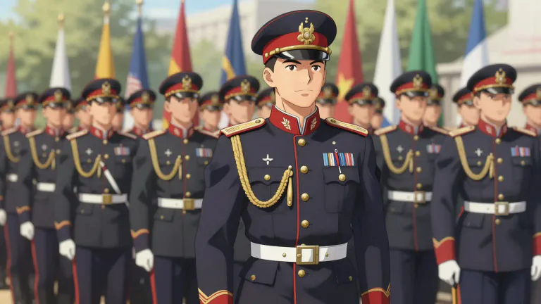 Visual representation of "regimental" - Connected with a regiment in the army