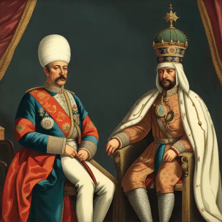 Visual representation of "turk" - An Ottoman sultan or Russian imperial cavalryman in the late middle ages.