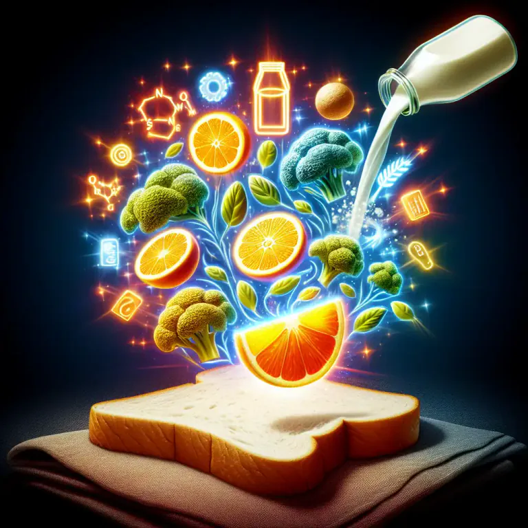 Visual representation of "fortification" - The addition of an extra ingredient, especially nutrients, to food to increase its health benefits.