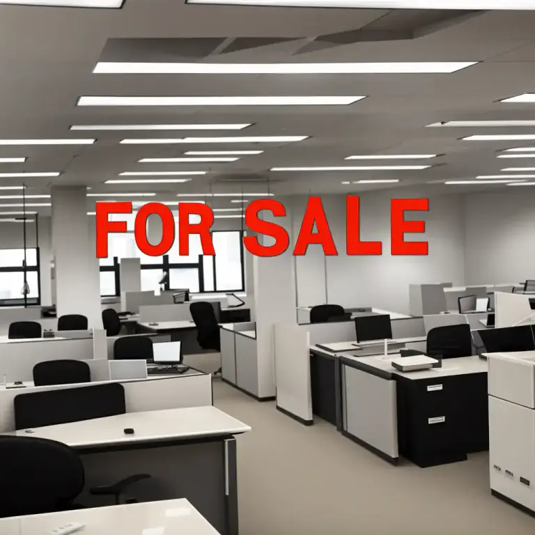 Visual representation of "sell off" - to sell all of a company's assets especially because it is about to close