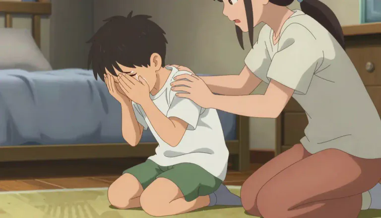 Visual representation of "inconsolable" - Not able to be comforted or made better.