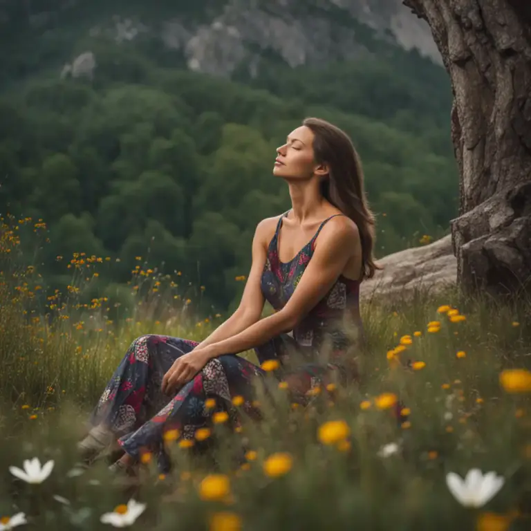 Visual representation of "commune" - Communicate with someone or something in an intimate or spiritual way.