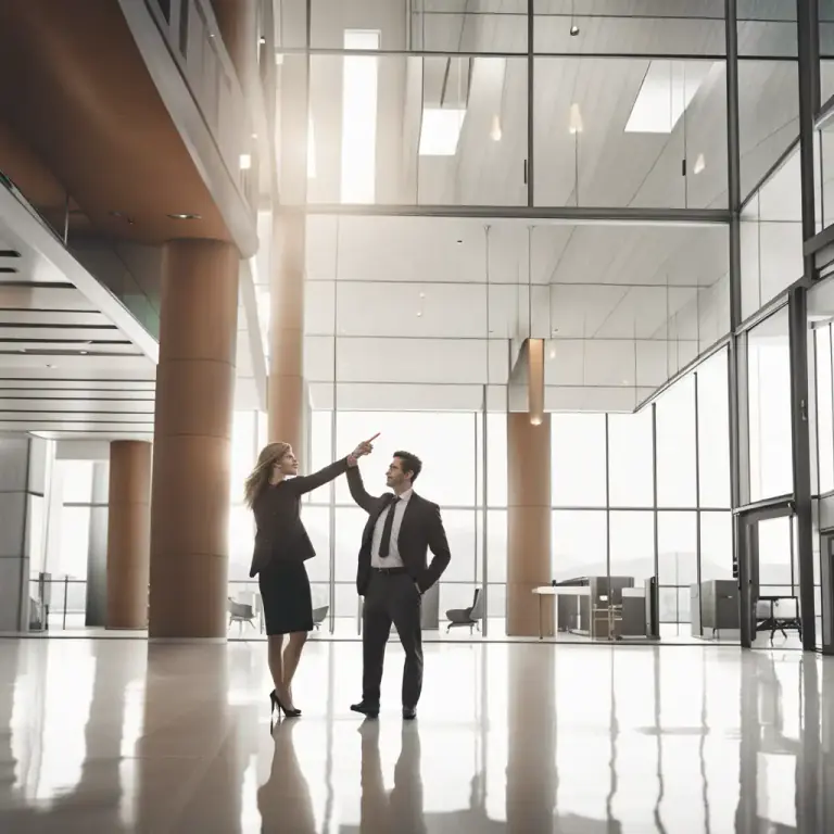 Visual representation of "see in" - To accompany someone as they come into a place, like a building