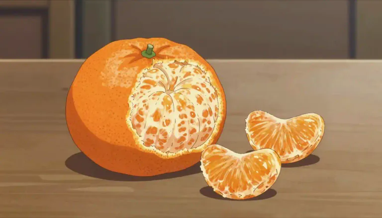 Visual representation of "tangerine" - A small, round, orange fruit similar to a mandarin.