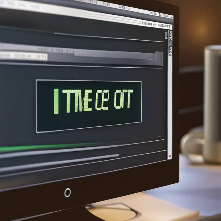 Visual representation of "time out" - An operation or function in computing where a task is terminated if not completed within a certain period of time.