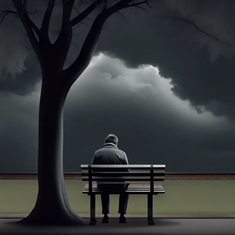 Visual representation of "be cast down" - To be made to feel sad or depressed