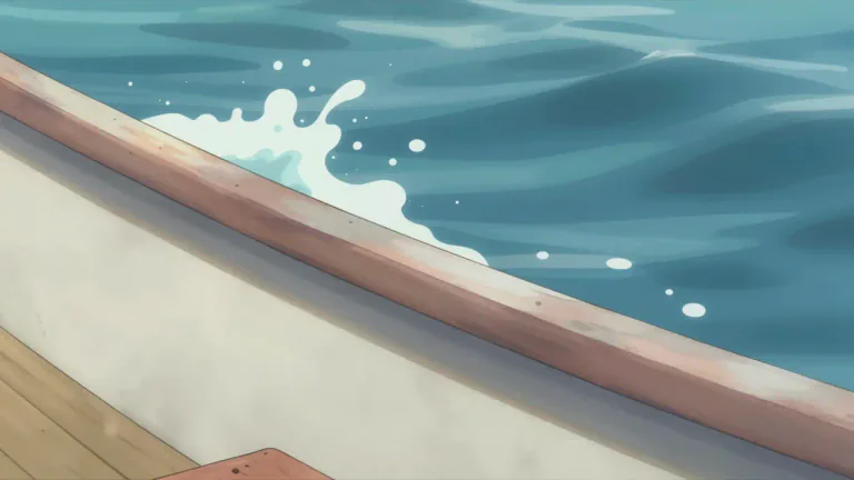 Visual representation of "gunwale" - The upper edge of the side of a boat or ship.