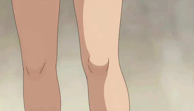 Visual representation of "knee" - The joint in the middle part of your leg where it bends