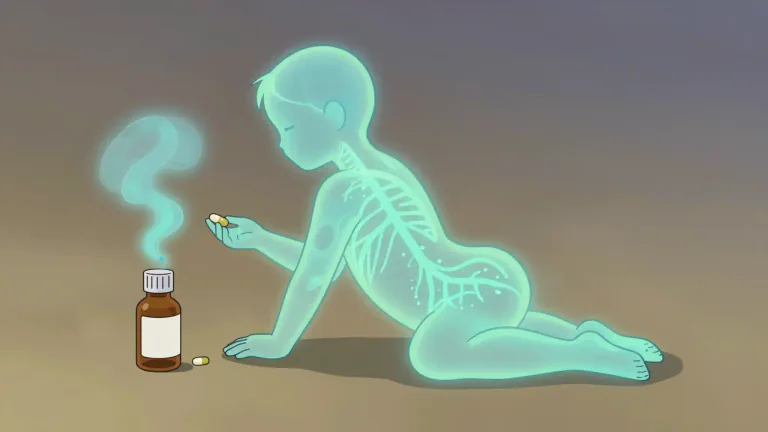 Visual representation of "tranquilizer" - A substance that has a calming effect on the nervous system.