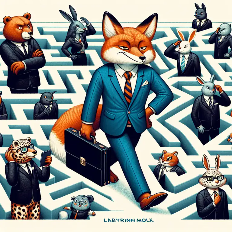 Visual representation of "vulpine" - Relating to behavior that is clever, sneaky or cunning like a fox.