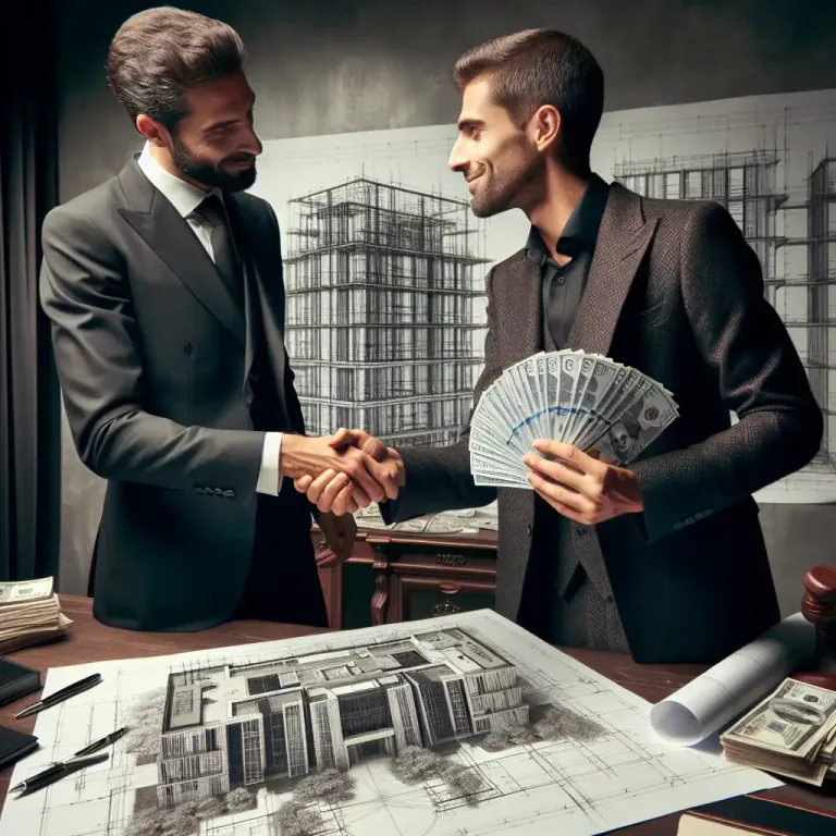 Visual representation of "backhander" - Bribe money given secretive
