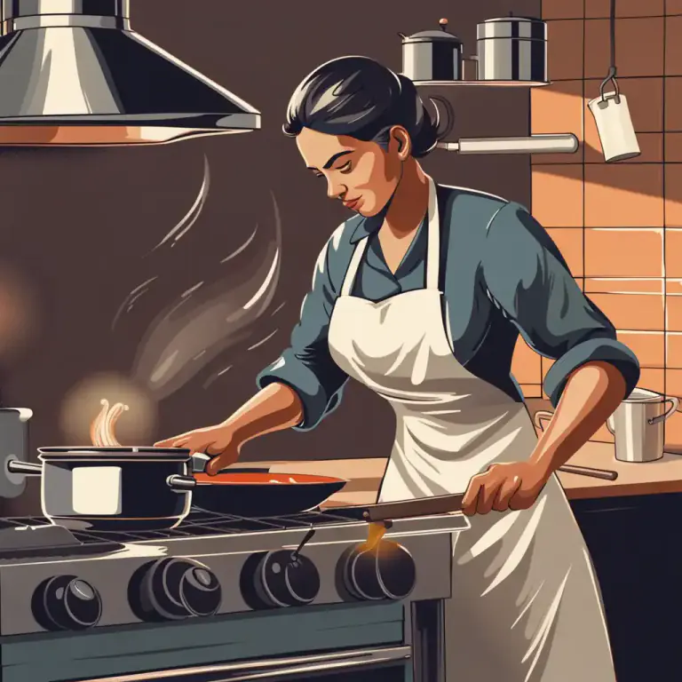 Visual representation of "be cooking with gas" - To be doing something very well or efficiently