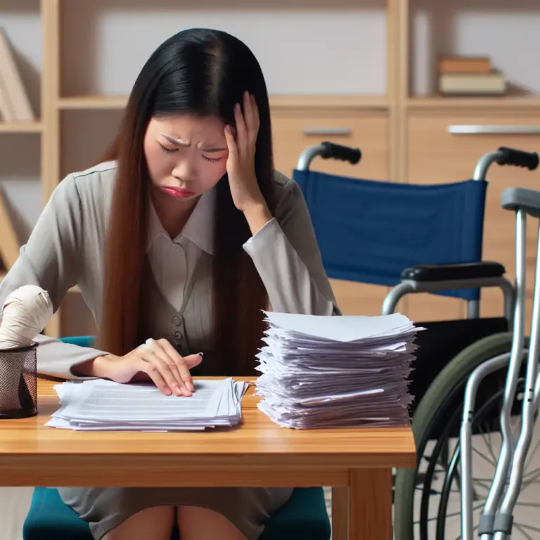 Visual representation of "disability" - A condition (such as an illness or an injury) that damages or limits a person's physical or mental abilities.