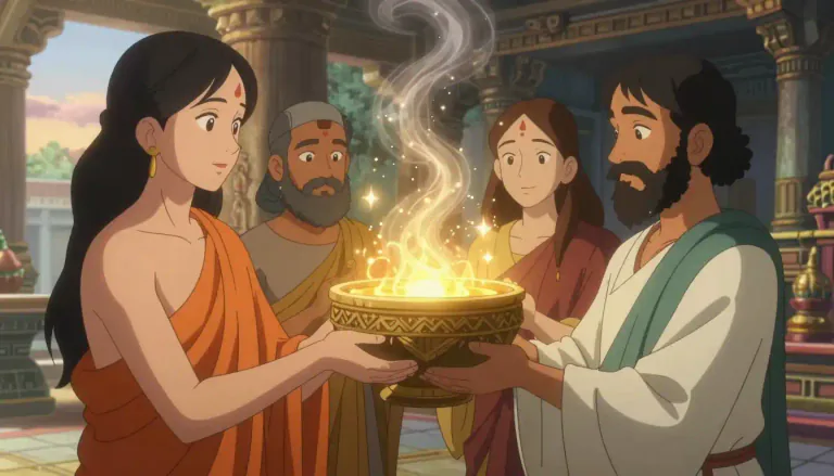 Visual representation of "soma" - In ancient mythology, particularly in Indian texts, soma is a ritual drink thought to bestow immortality or divine qualities.