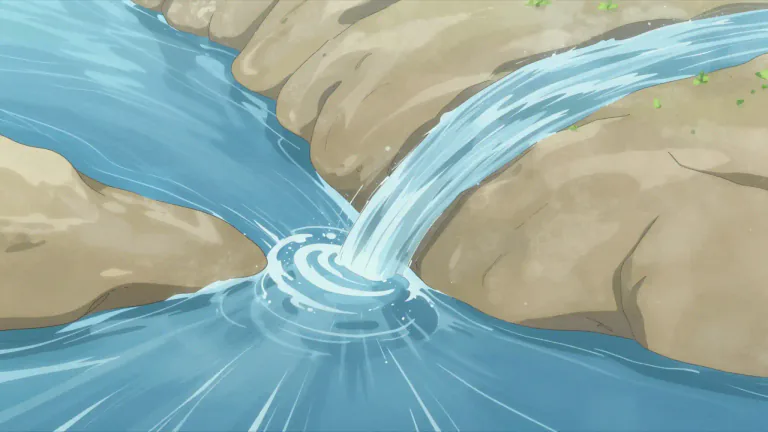 Visual representation of "crossflow" - A movement of fluid or air in a direction that is perpendicular to another flow.
