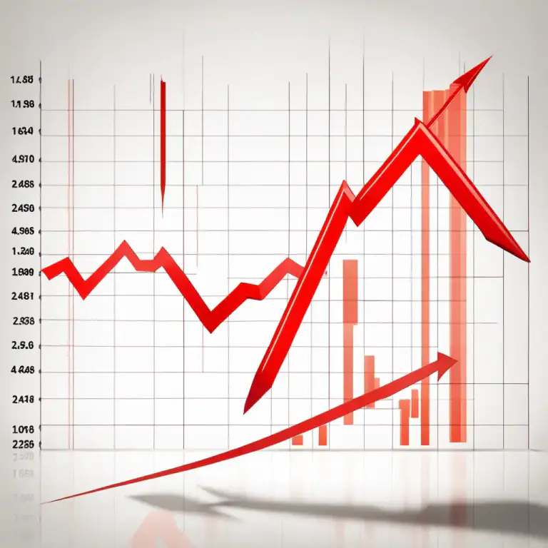 Visual representation of "plunge" - To decrease rapidly in value or amount.