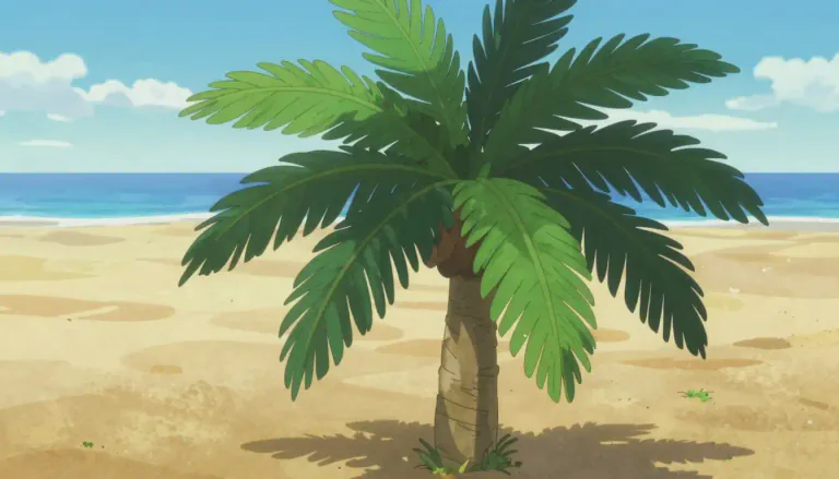 Visual representation of "palmetto" - A type of small palm tree found mainly in the southern United States and the West Indies.