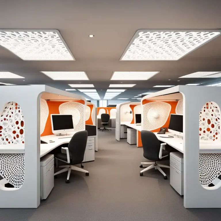 Visual representation of "cellular" - Having a network of interconnected spaces, rooms, or small compartments