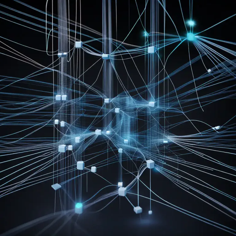 Visual representation of "mesh" - In computing, a network in which each computer communicates directly with each other
