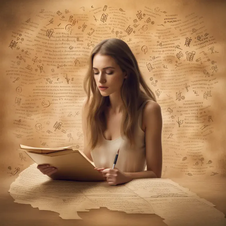 Visual representation of "poetic" - Expressing ideas in a creative and beautiful way