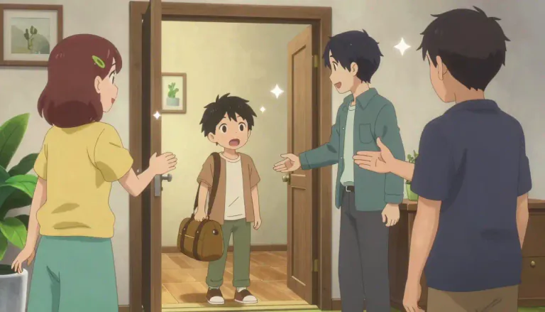 Visual representation of "welcome" - used as a greeting for someone who just arrived