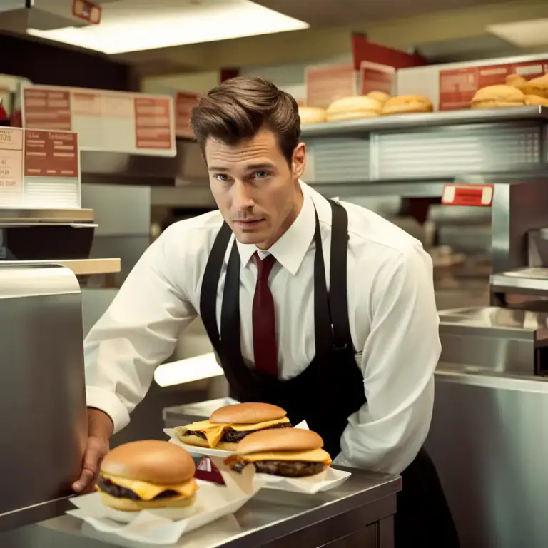 Visual representation of "flip burgers" - A job or activity that is tiresome, unfulfilling or low paid, often associated with fast food jobs.