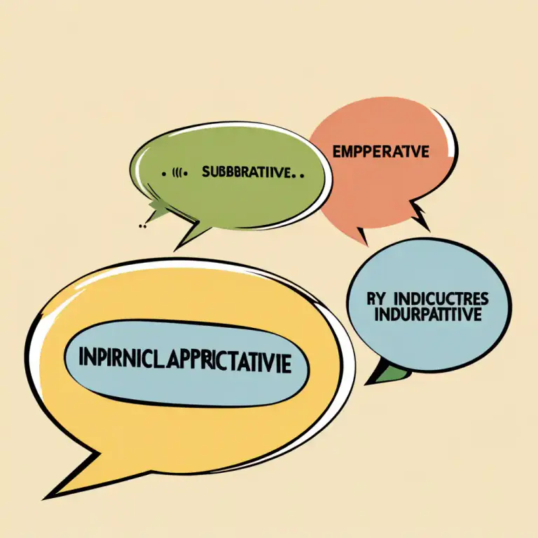 Visual representation of "mood" - In grammar, refers to a category that expresses modal distinctions.