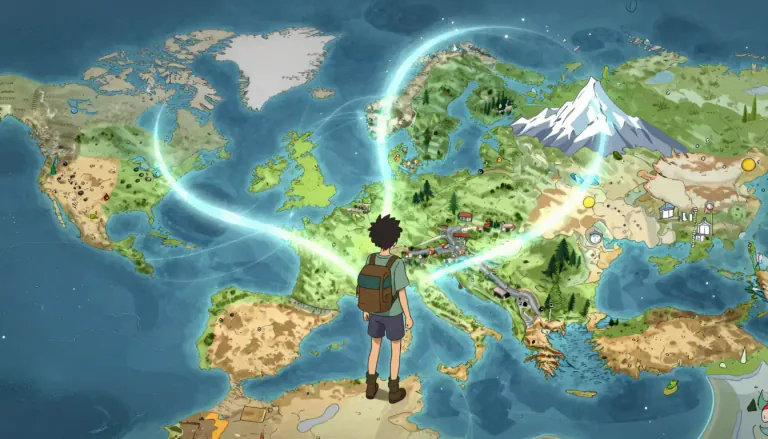 Visual representation of "anywhere" - In or to any place