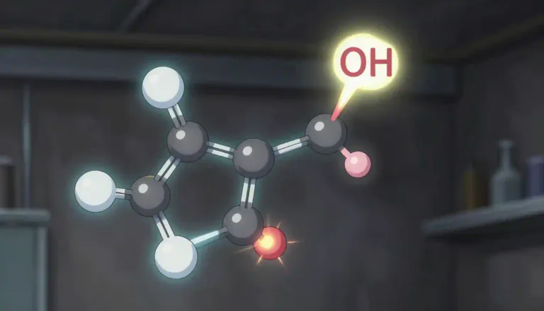 Visual representation of "hydroxylation" - The process of adding a hydroxyl group (-OH) to an organic compound.