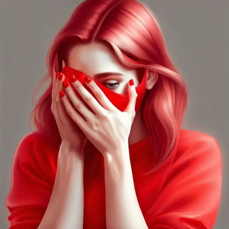 Visual representation of "silly" - Rose in a healthy and somewhat reddish way, often because of embarrassment or shyness