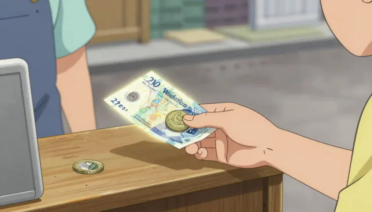 Visual representation of "quid" - A British slang term for one pound sterling.