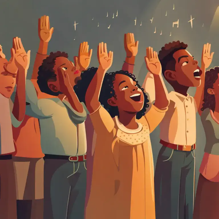 Visual representation of "praise" - To express admiration for God, especially in song or prayer