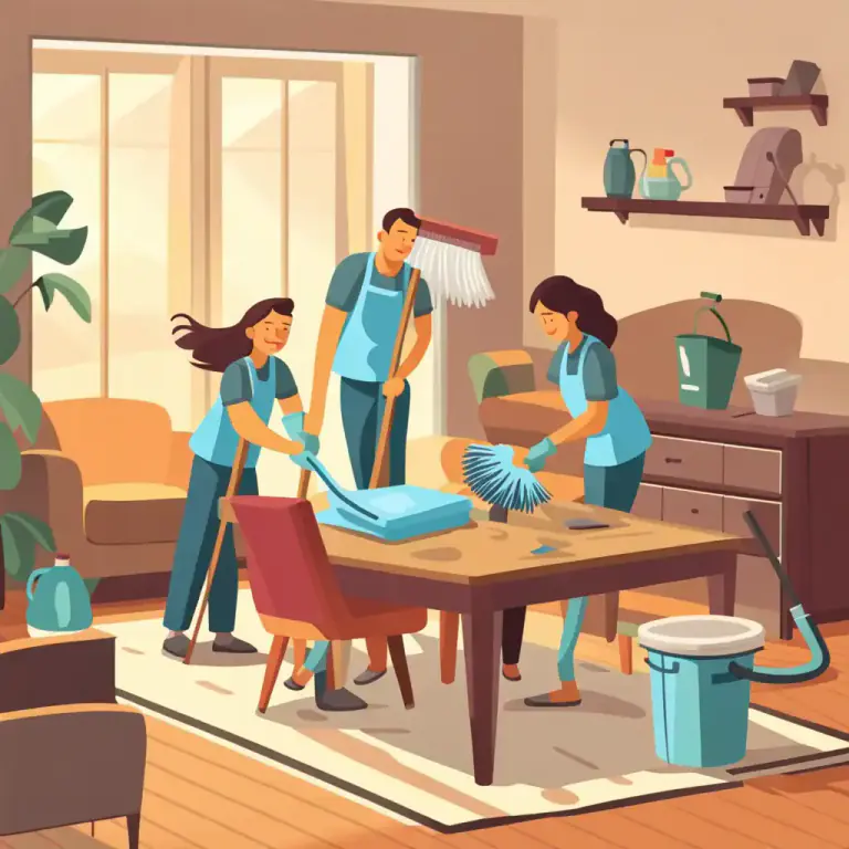 Visual representation of "clear the decks" - To prepare for an activity or event.