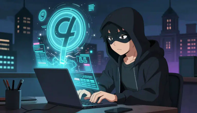 Visual representation of "hacktivist" - A person who uses hacking techniques for political activism.