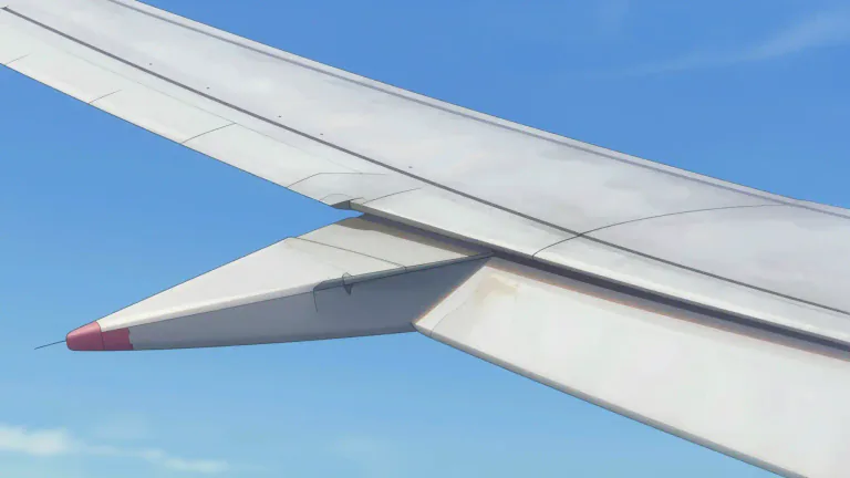 Visual representation of "flaperon" - A control surface on an aircraft wing that combines the functions of a flap and an aileron, allowing for improved control and stability during flight.