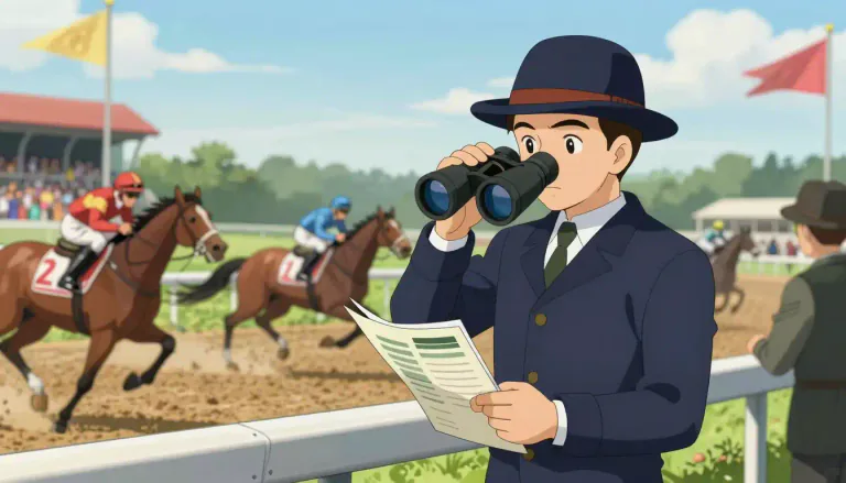 Visual representation of "racegoer" - A person who attends horse races regularly.