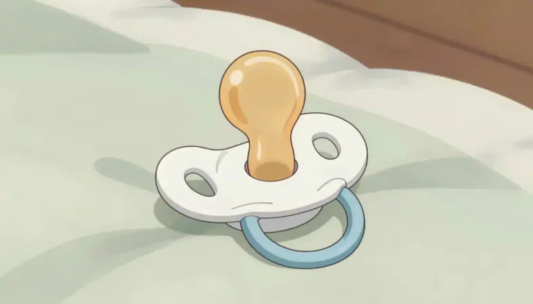 Visual representation of "pacifier" - A rubber or plastic object that a baby can suck or bite on