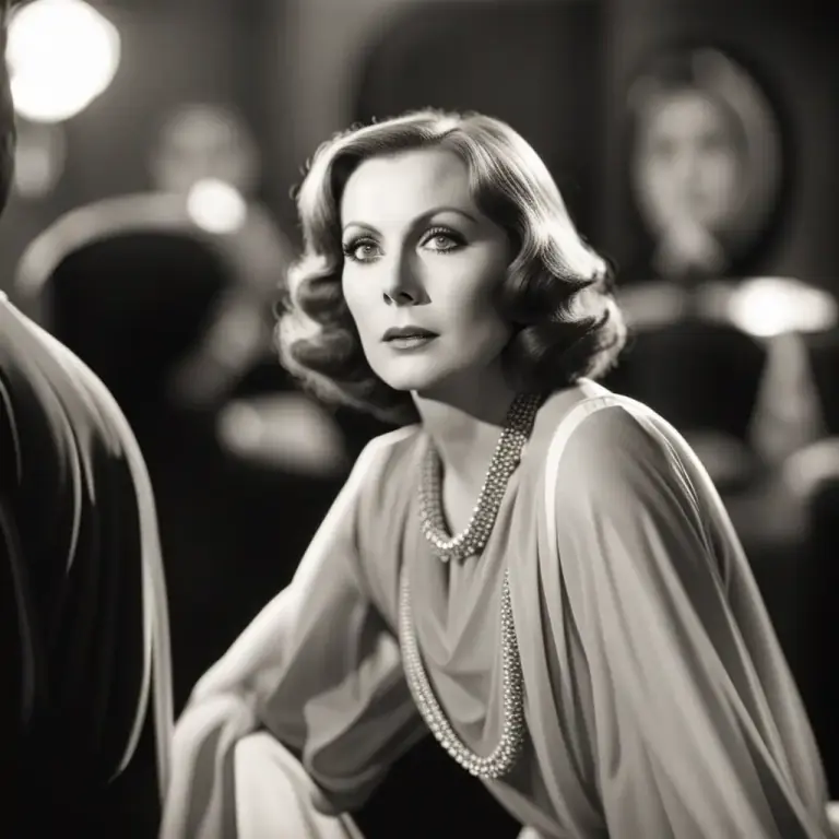 Visual representation of "garbo" - Short for Greta Garbo, a well-known Swedish-American actress in the early 20th century.