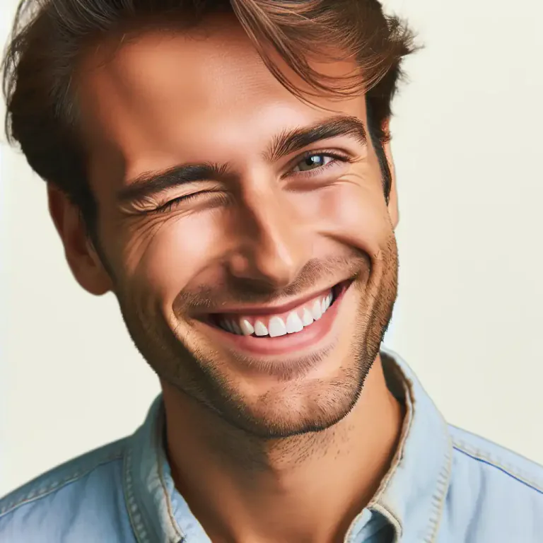 Visual representation of "wink" - The act of closing and opening one eye quickly