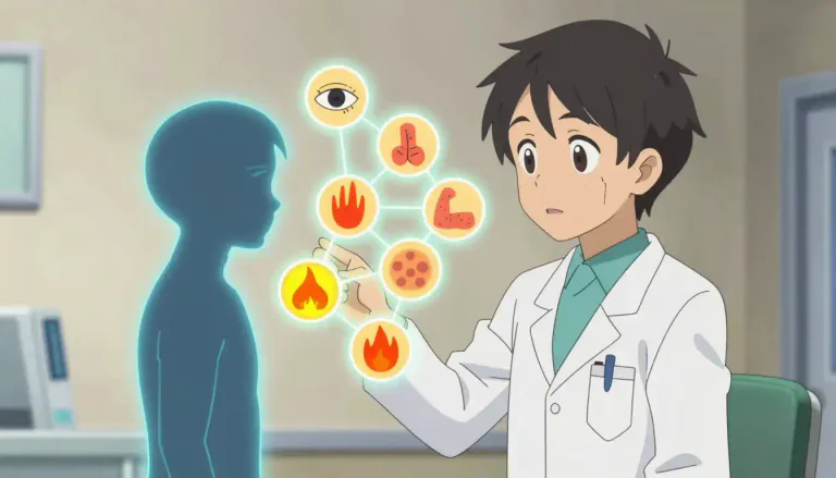 Visual representation of "syndrome" - A group of symptoms that together are characteristic of a specific disorder or disease.