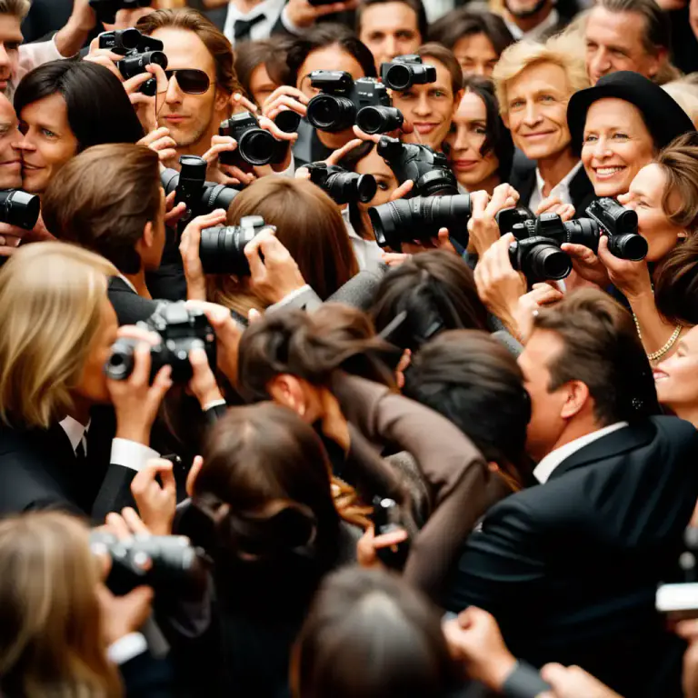 Visual representation of "starry" - Relating to or involving celebrities
