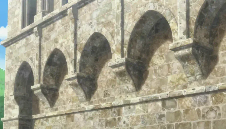 Visual representation of "buttress" - A support or prop, especially on the outside of a building.