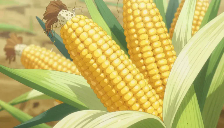 Visual representation of "corn" - A popular type of grain that is often yellow and has a hard outer layer.