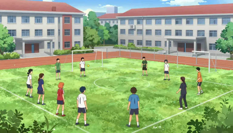 Visual representation of "intramural" - Something happening within the bounds of a school, university, or institution.