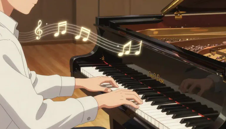 Visual representation of "sostenuto" - In music, played in a slow and sustained manner.
