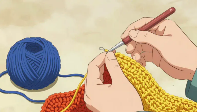 Visual representation of "crochet" - A form of knitting using a hook