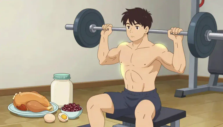 Visual representation of "anabolic" - Relating to the use of certain diets or exercise regimens designed to promote muscle growth.