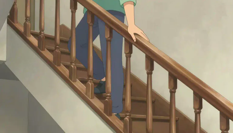 Visual representation of "banister" - A railing or guard at the side of a staircase or balcony to prevent people from falling