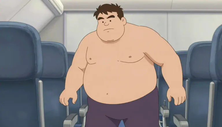 Visual representation of "corpulent" - Having a large, overweight body; fat.